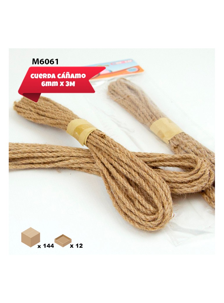 CUERDA DE CAÑAMO 6MM X 3M