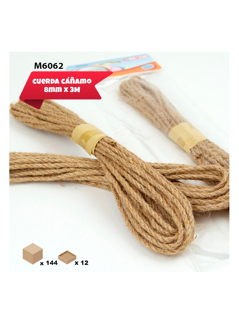 CUERDA DE CAÑAMO 8MM X 3M