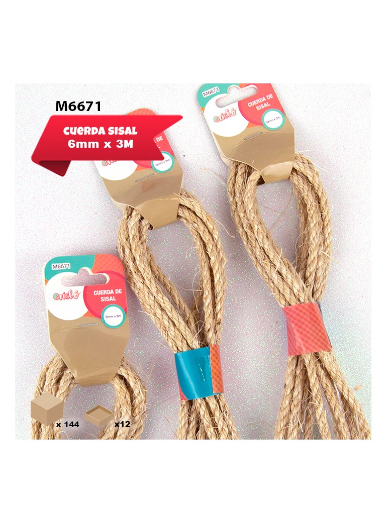 CUERDA SISAL 6MM X 3M