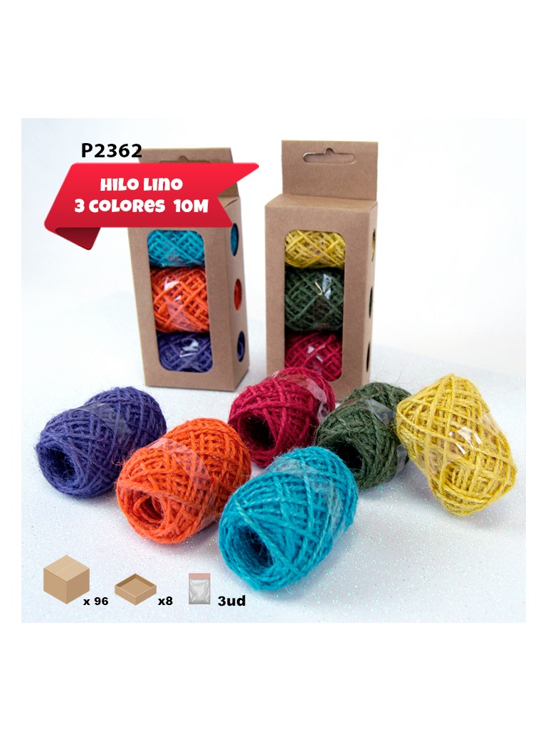 24 BOBINAS HILO DE LINO 10M