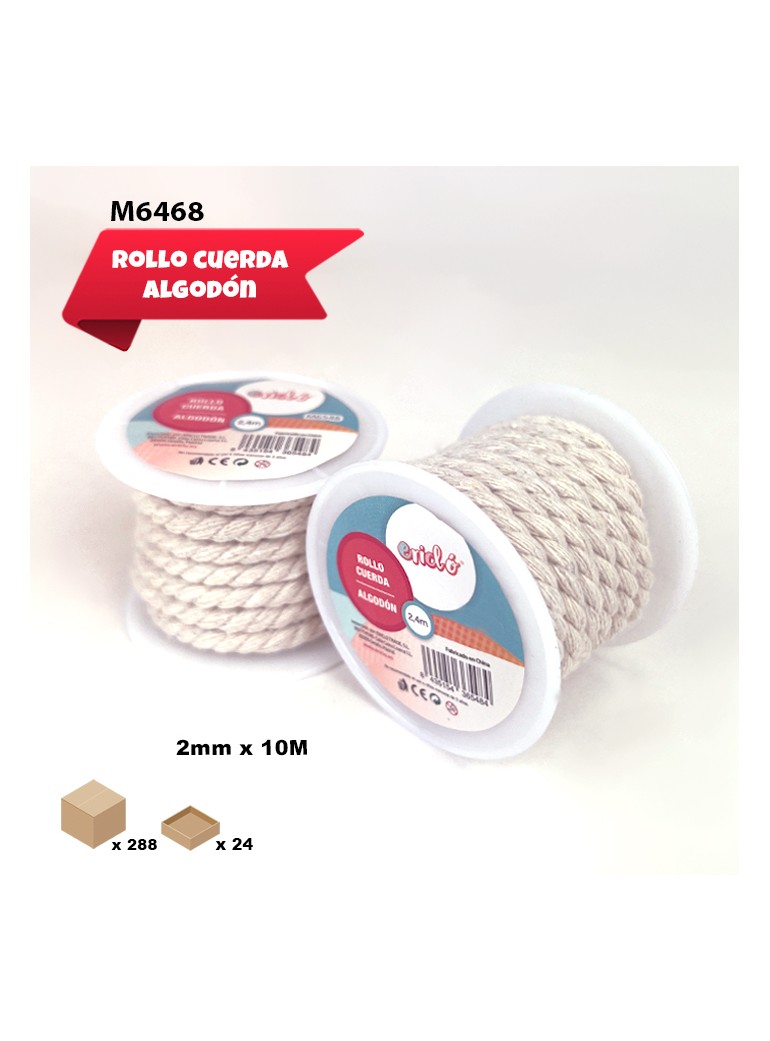 CUERDA DE ALGODÓN 2MM X 10M