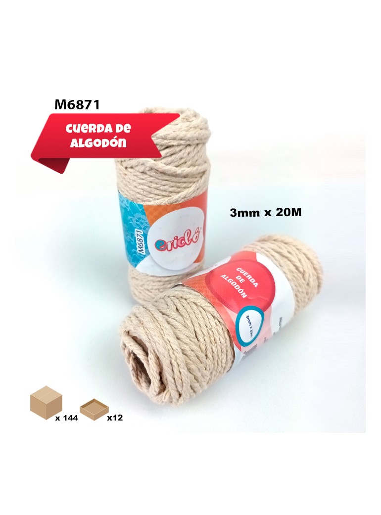 CUERDA DE ALGODÓN 3MM X 20M