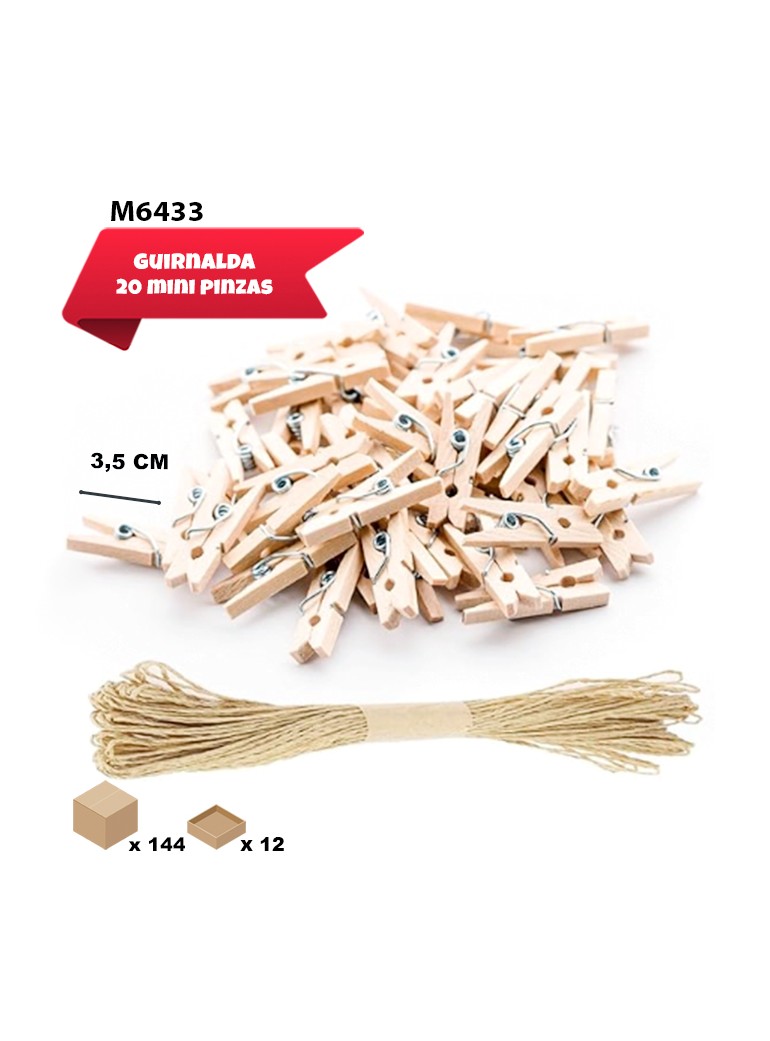 CUERDA CON PINZAS BÁSIC 3M