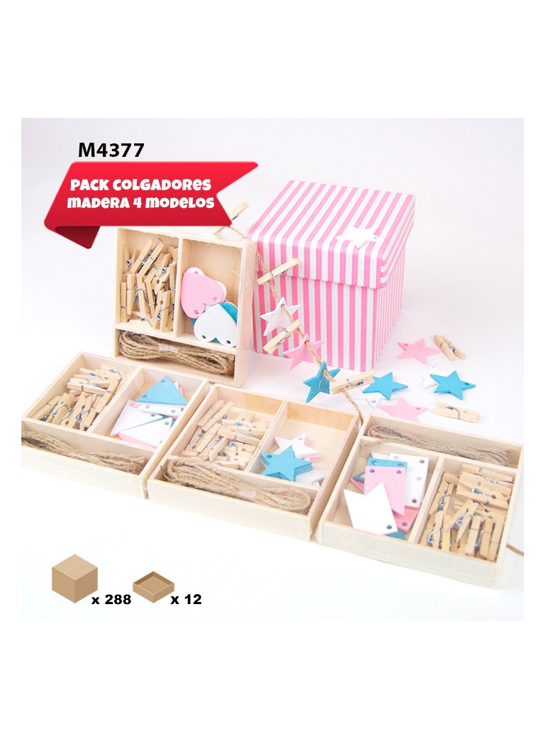 PACK COLGADOR DIY DE PINZAS...