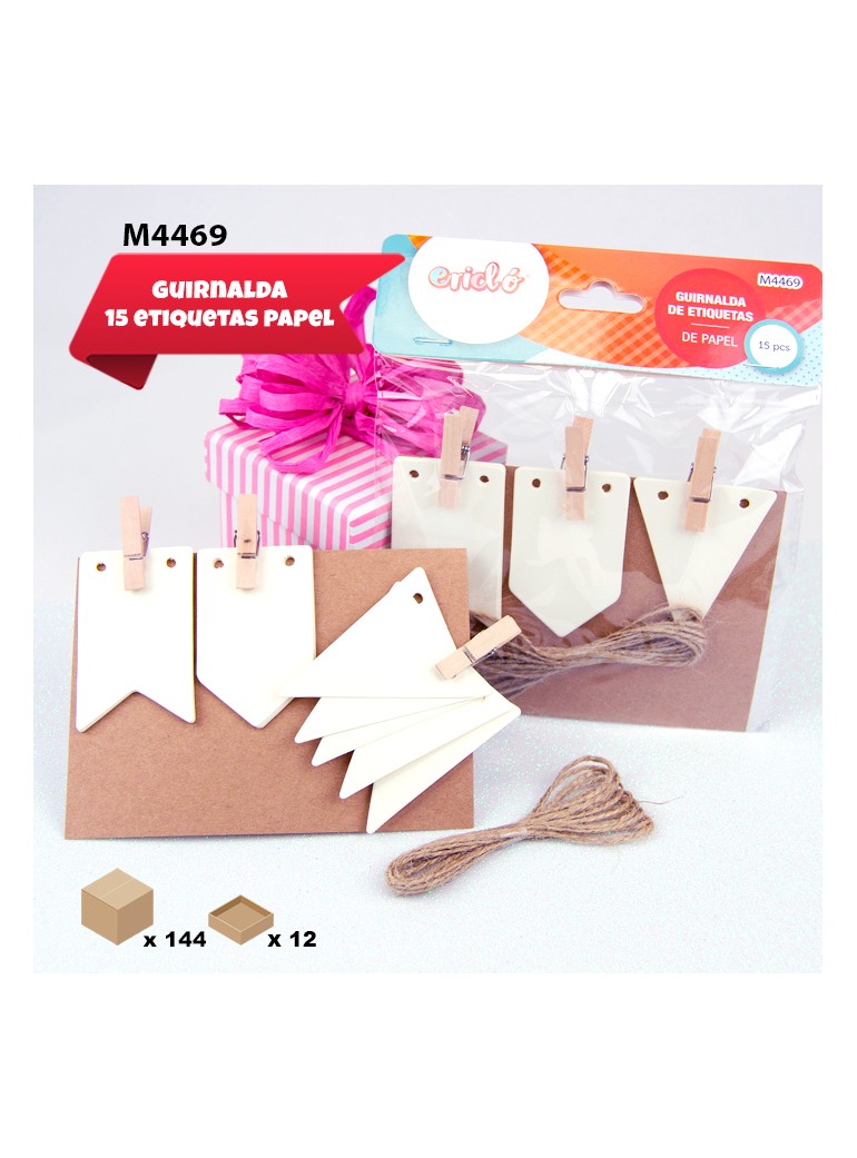 GUIRNALDA BANDERITAS DE PAPEL