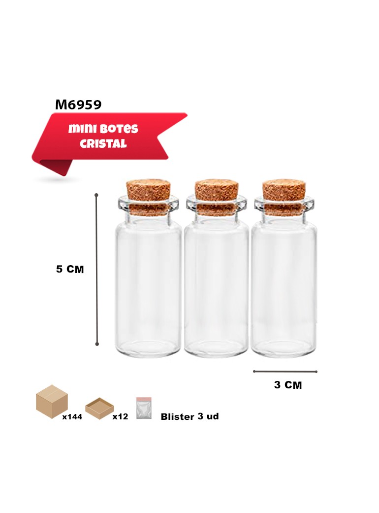 Mini Botes de Cristal 3 x 5CM