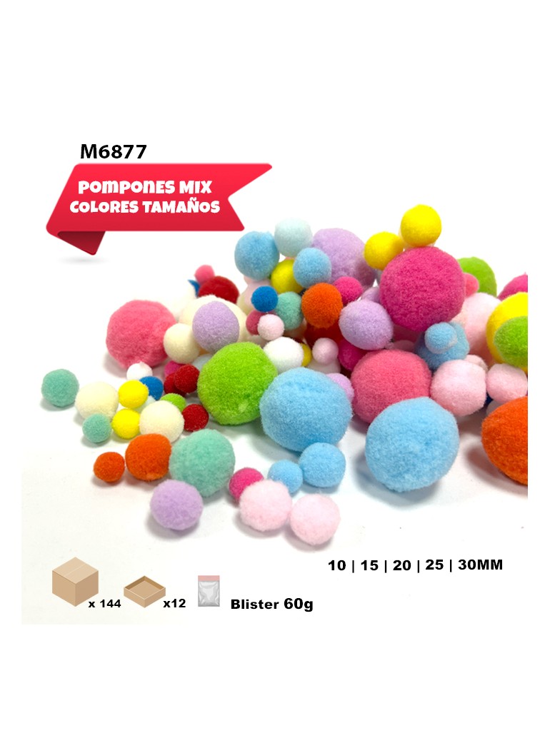 POMPONES DE COLORES...