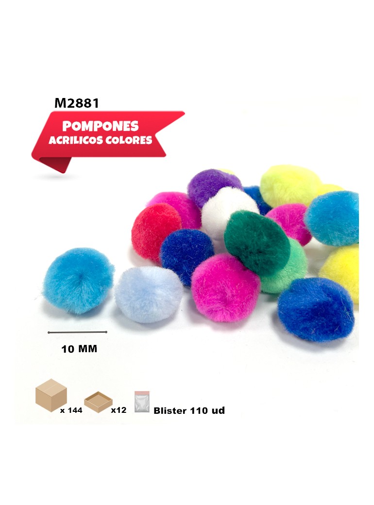 POMPONES ACRÍLICOS DE...