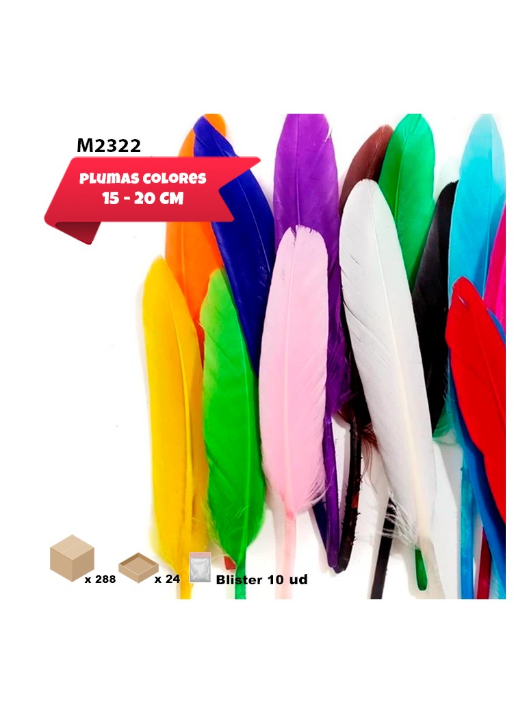 PLUMAS 15/20CM 10UD