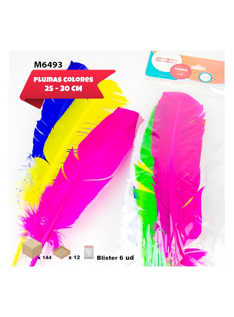 PLUMAS 25/30CM 5UD
