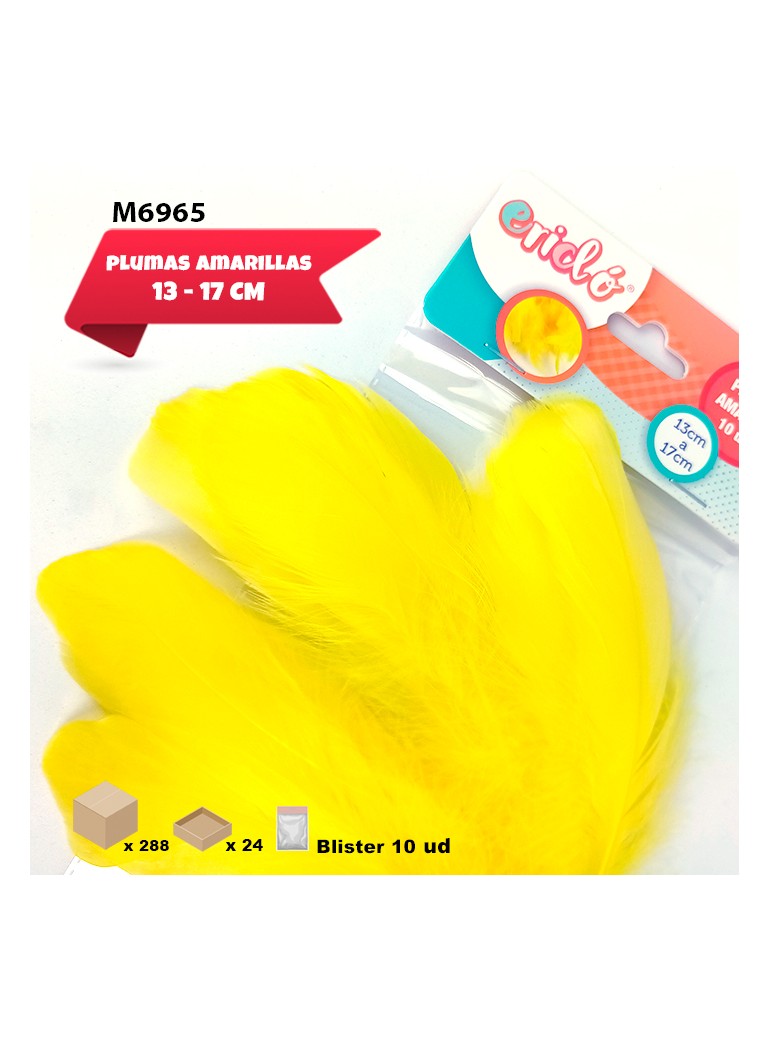 PLUMAS COLOR AMARILLO 13 -...