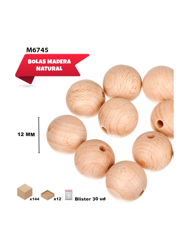BOLAS DE MADERA NATURAL...