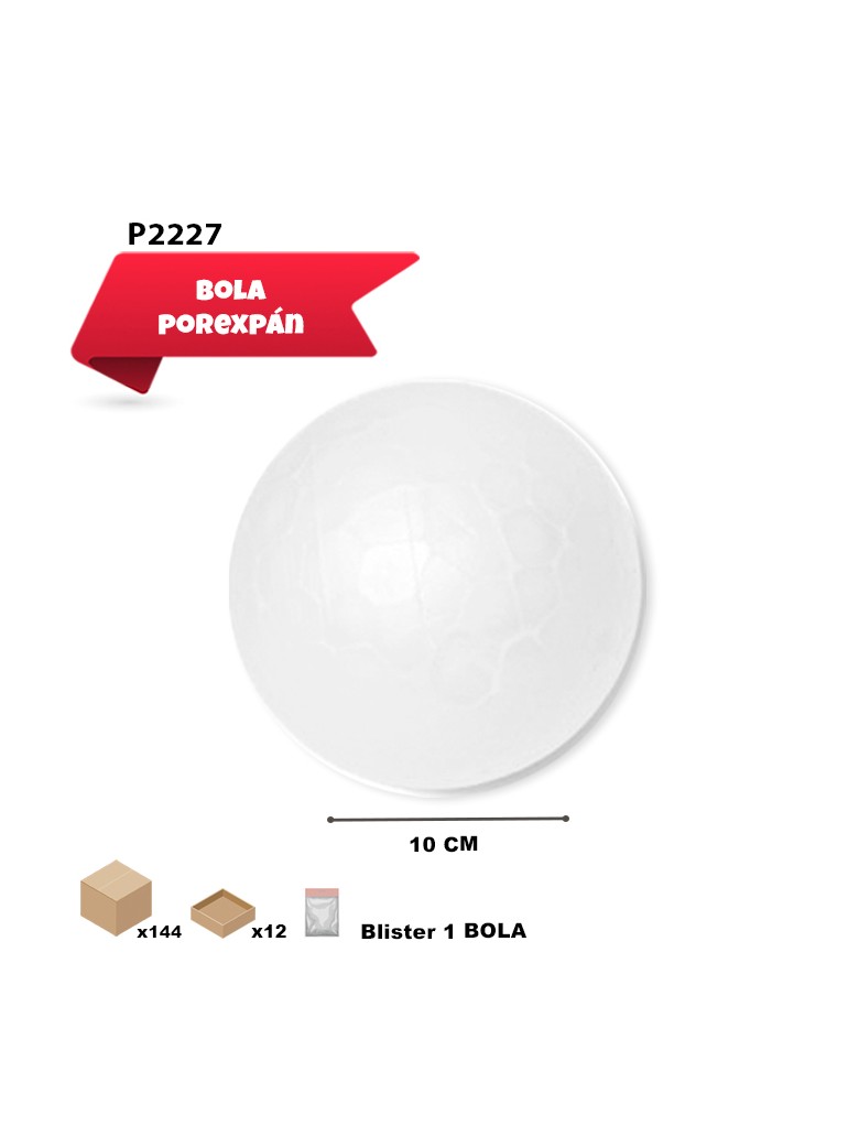 BOLA DE POREX 10CM 1UD