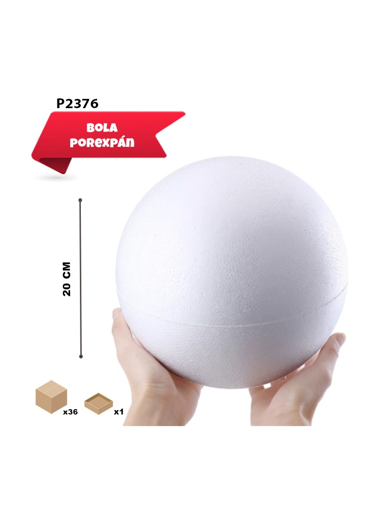 BOLA DE POREX 20CM 1UD