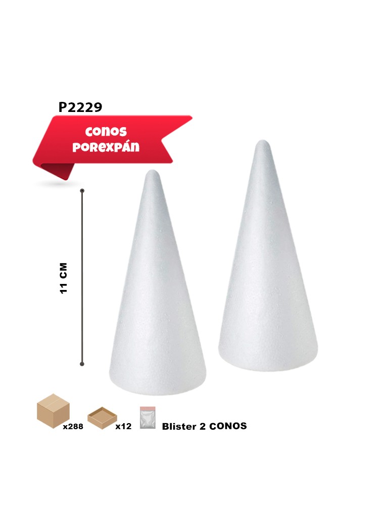 CONO DE POREX 11CM 2UDS