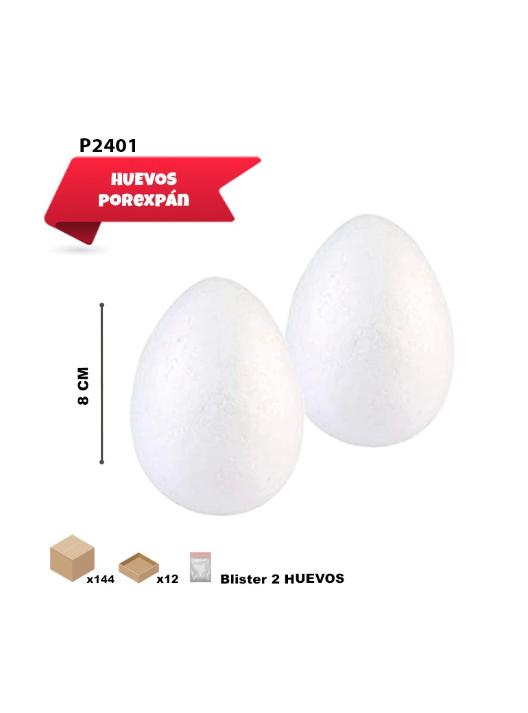 HUEVO DE POREX 8CM 2UDS