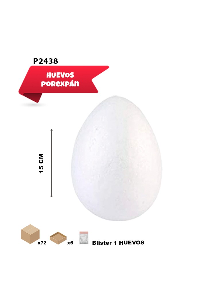 HUEVO DE POREX 15CM 1UD
