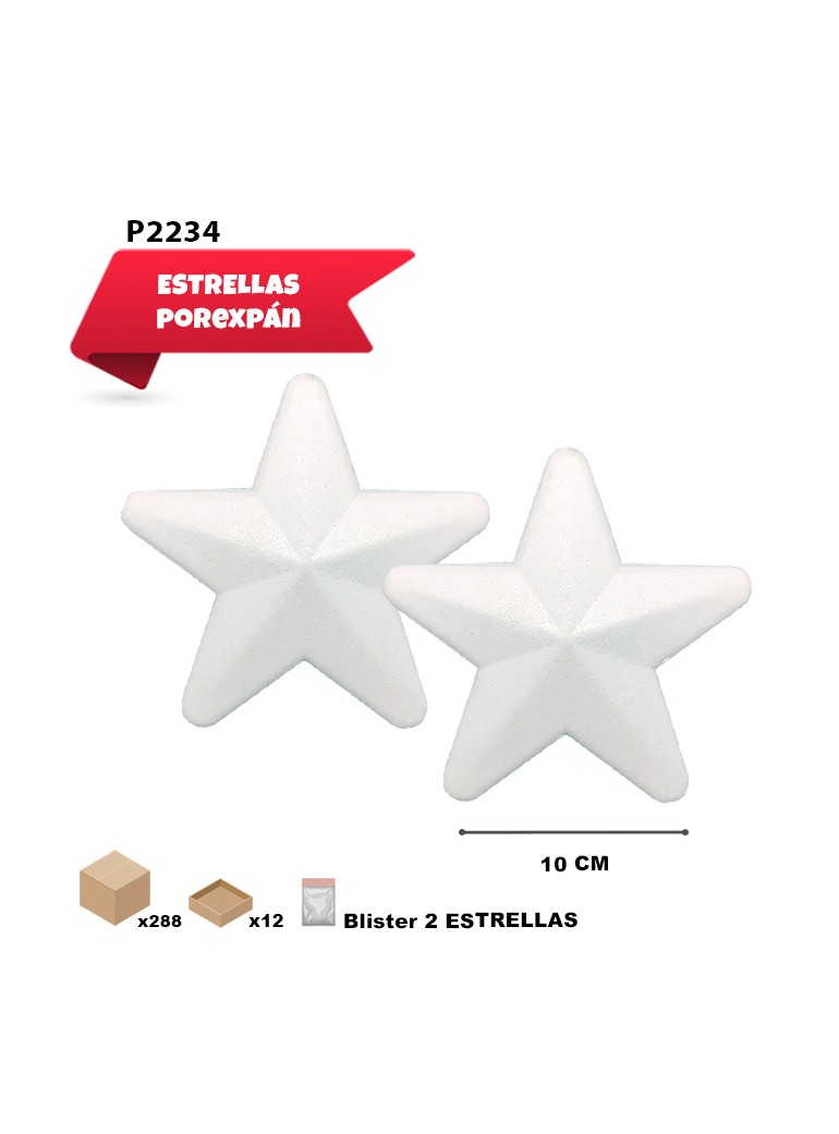 ESTRELLA DE POREX 10CM 2UDS