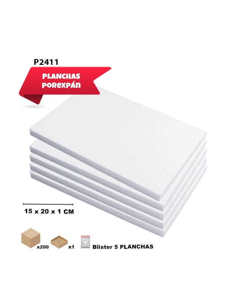 PLANCHA DE POREX 15 X 20 X...