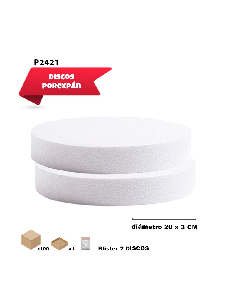 DISCO DE POREX 20 X 3CM 2UDS