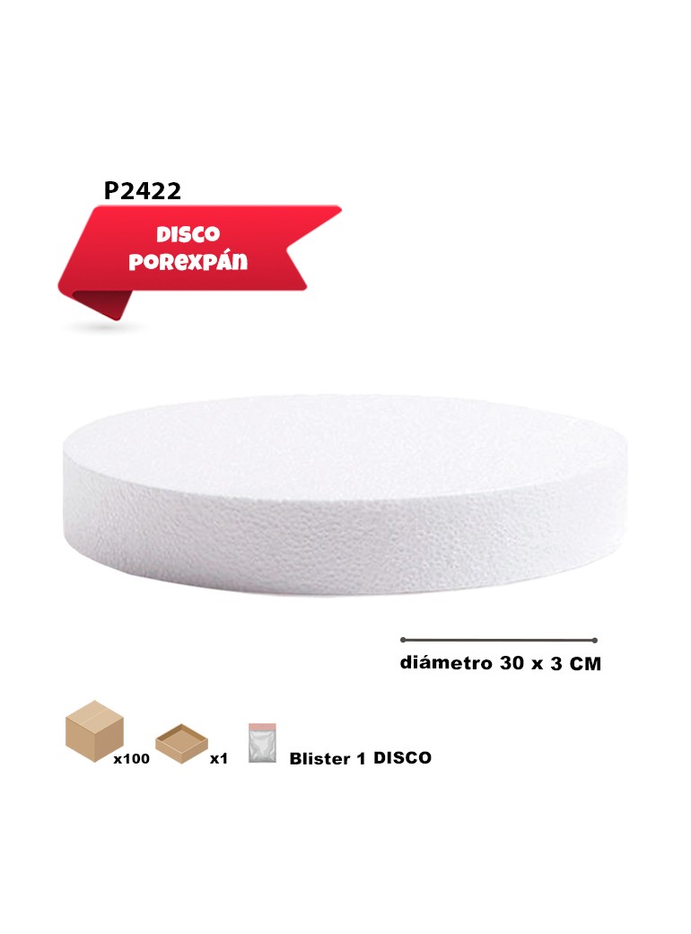 DISCO DE POREX 30 X 3CM 1UD