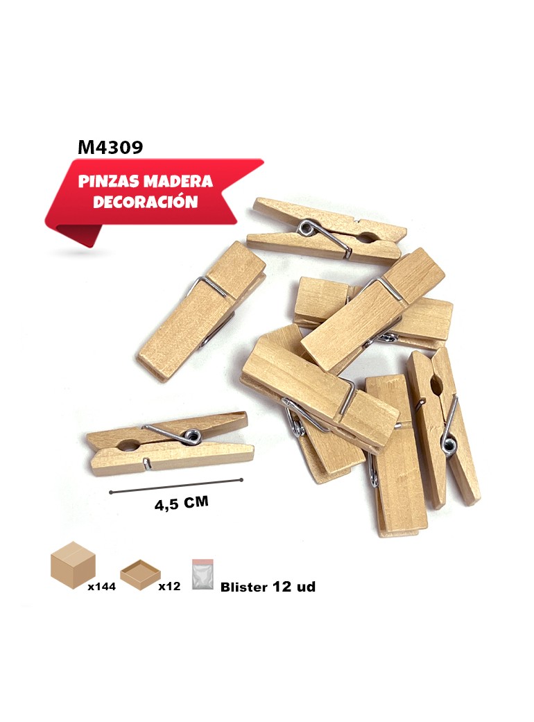 PINCITAS DE MADERA NATURAL...
