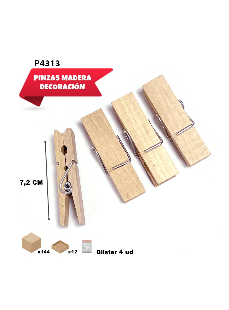 PINCITAS DE MADERA NATURAL...
