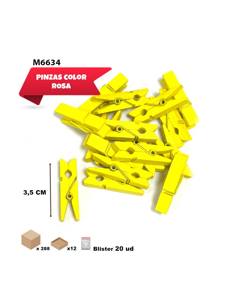 3.5CM PINZAS DE MADERA...