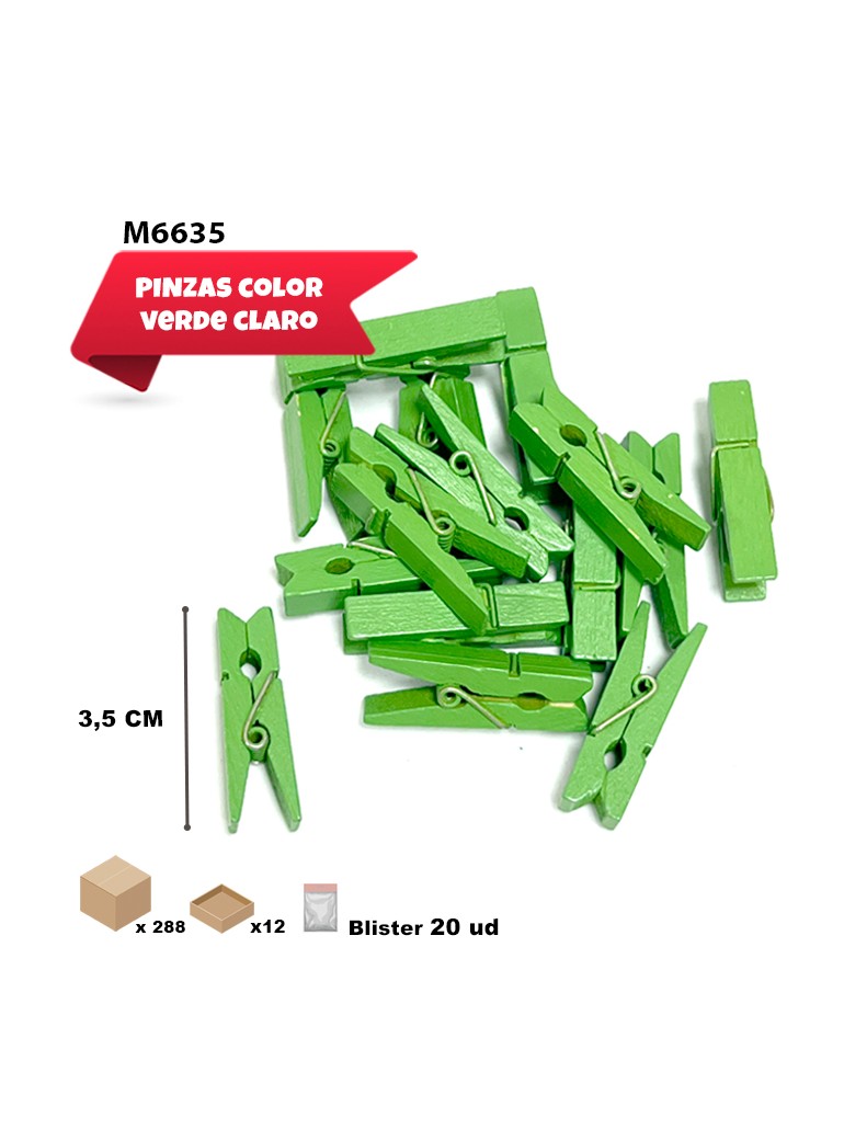 3.5CM PINZAS DE MADERA...