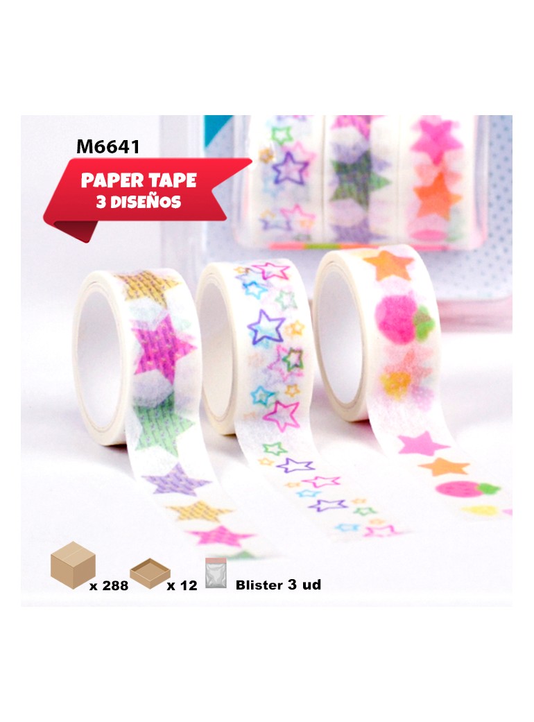 PAPER TAPE ESTRELLAS FRUTAS...