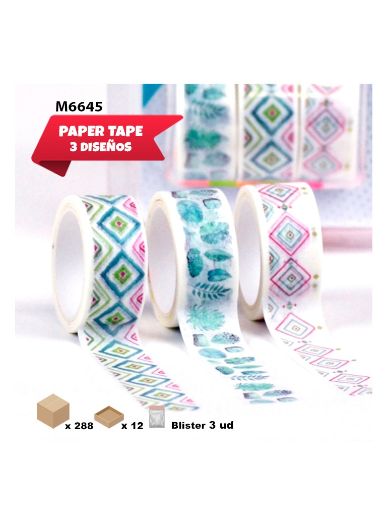 PAPER TAPE ESTAMPADOS 3 UDS