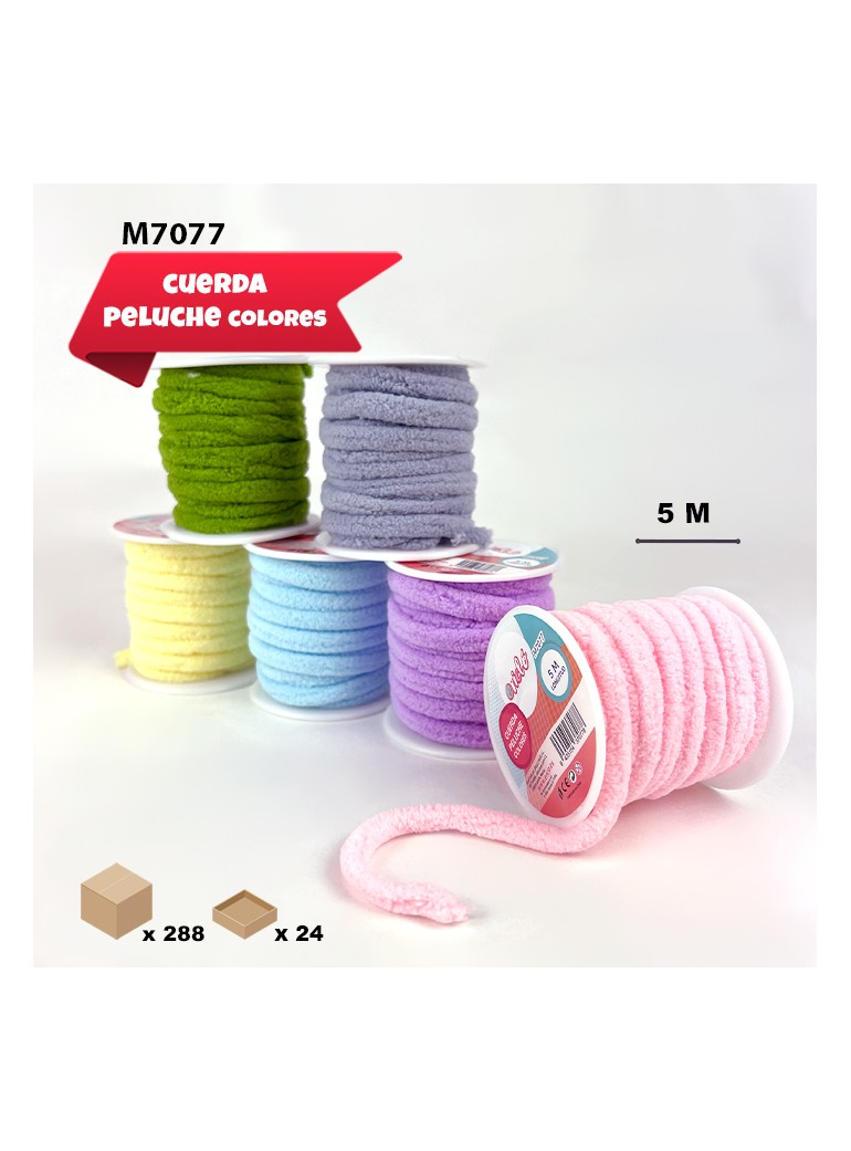 6 X CORDÓN PELUCHE ALGODÓN...