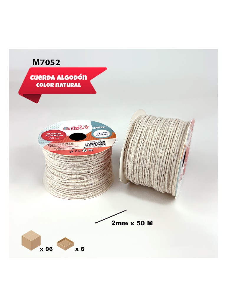 CUERDA DE ALGODÓN 2MM X 50M