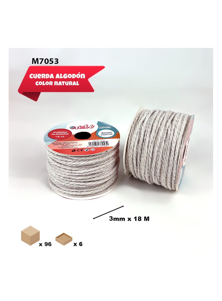 CUERDA DE ALGODÓN 3MM X 18M