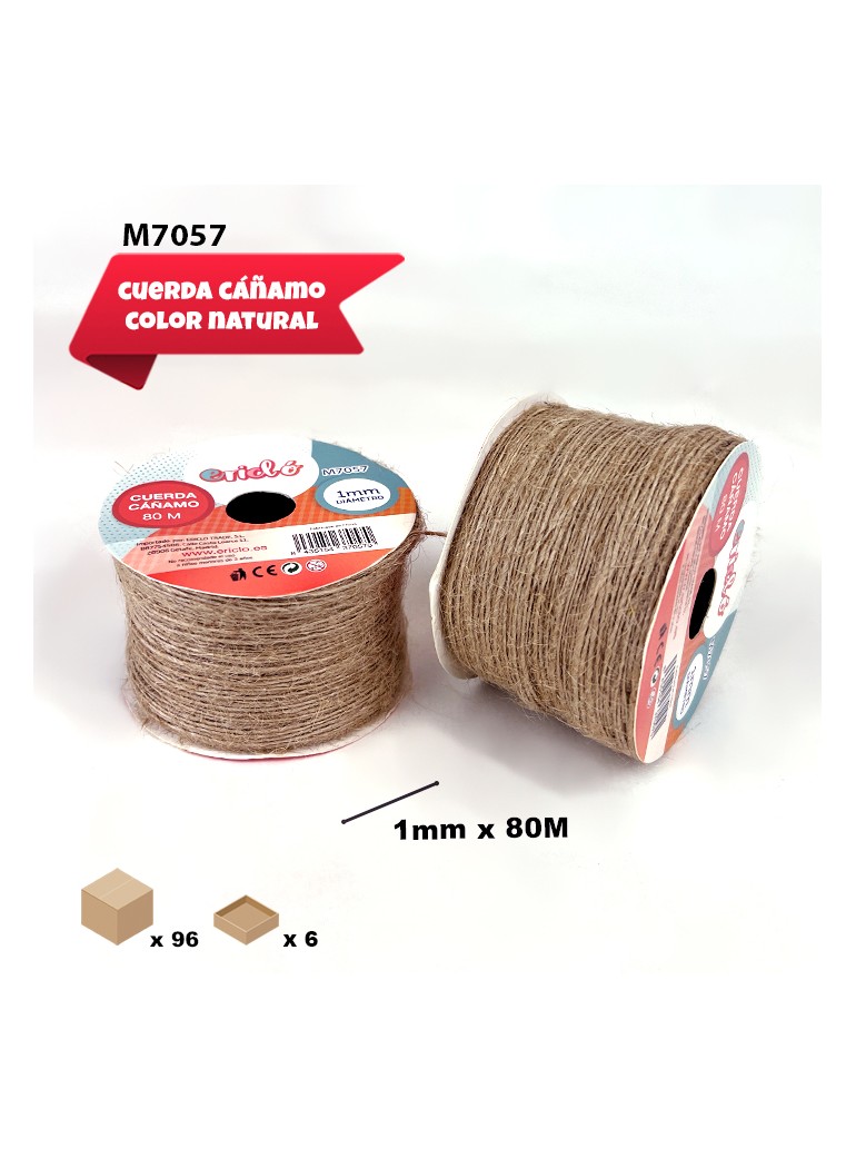 ROLLO DE CAÑAMO 1MM X 80M