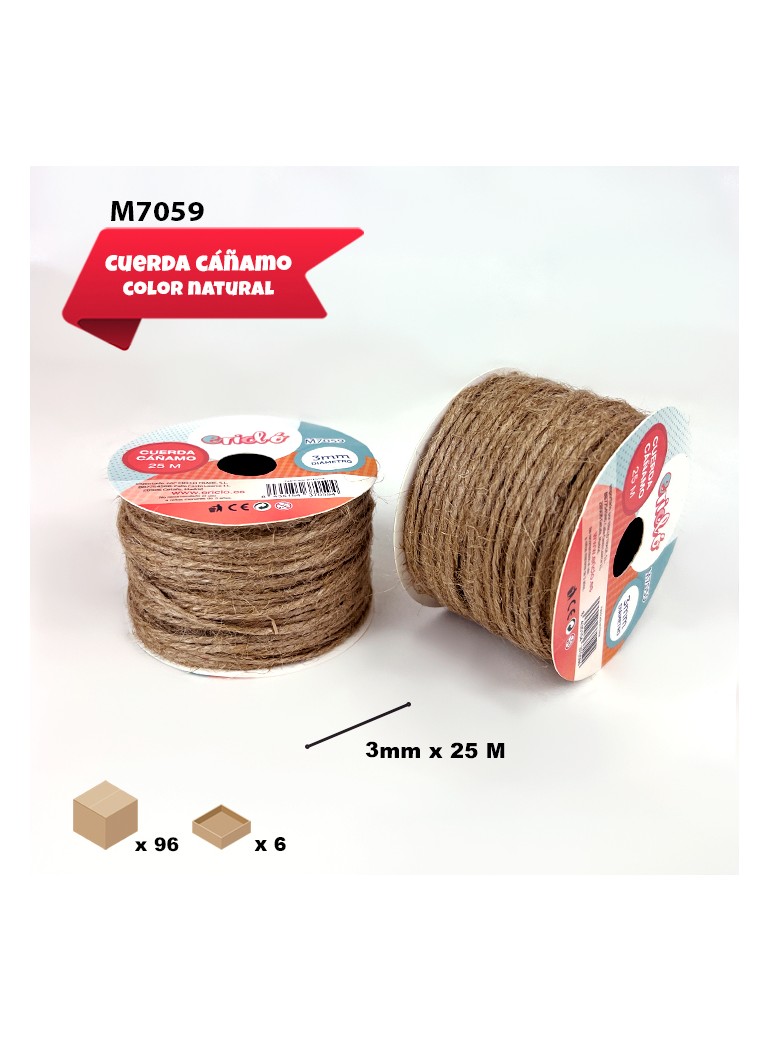 ROLLO DE CAÑAMO 3MM X 25M