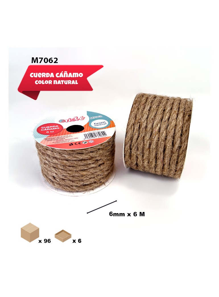 ROLLO DE CAÑAMO 6MM X 6M