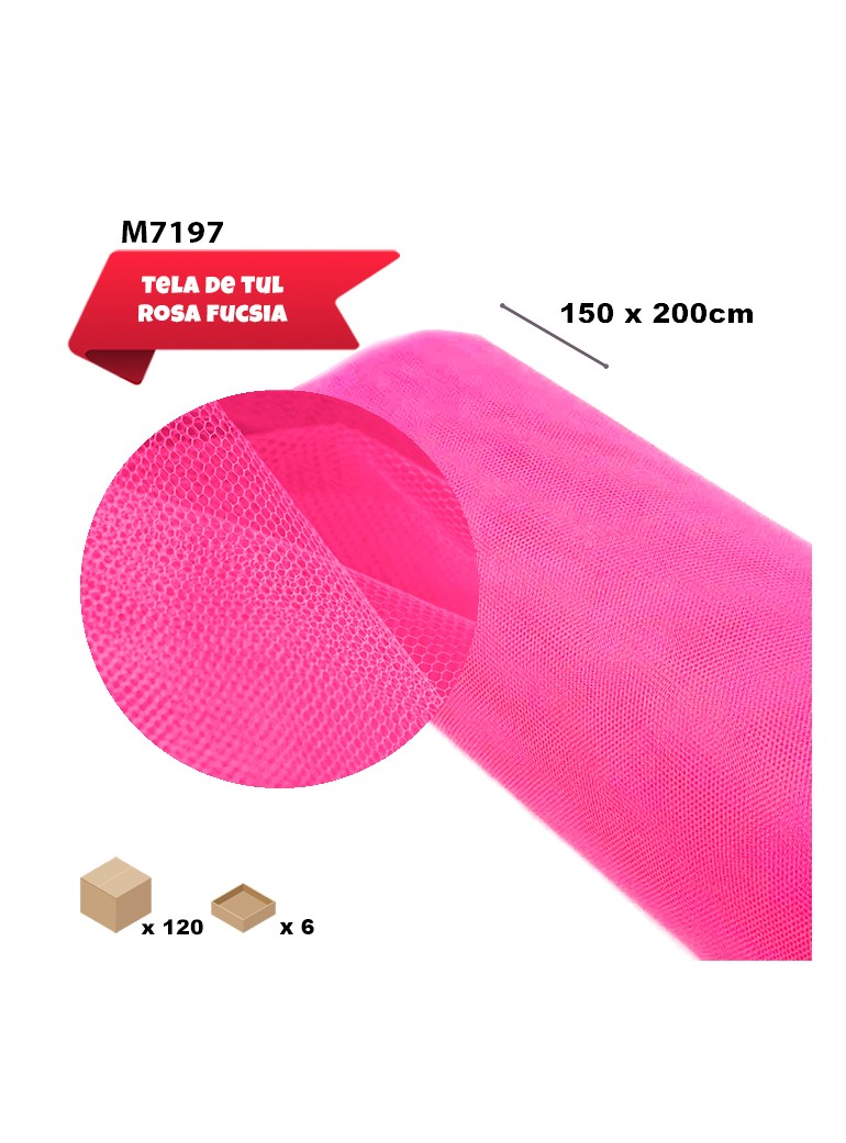 TELA TUL ROSA FUCSIA 150CM...