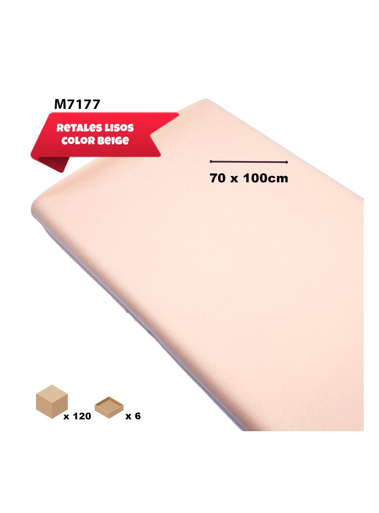 TELA ALGODÓN BEIGE 70CM X...