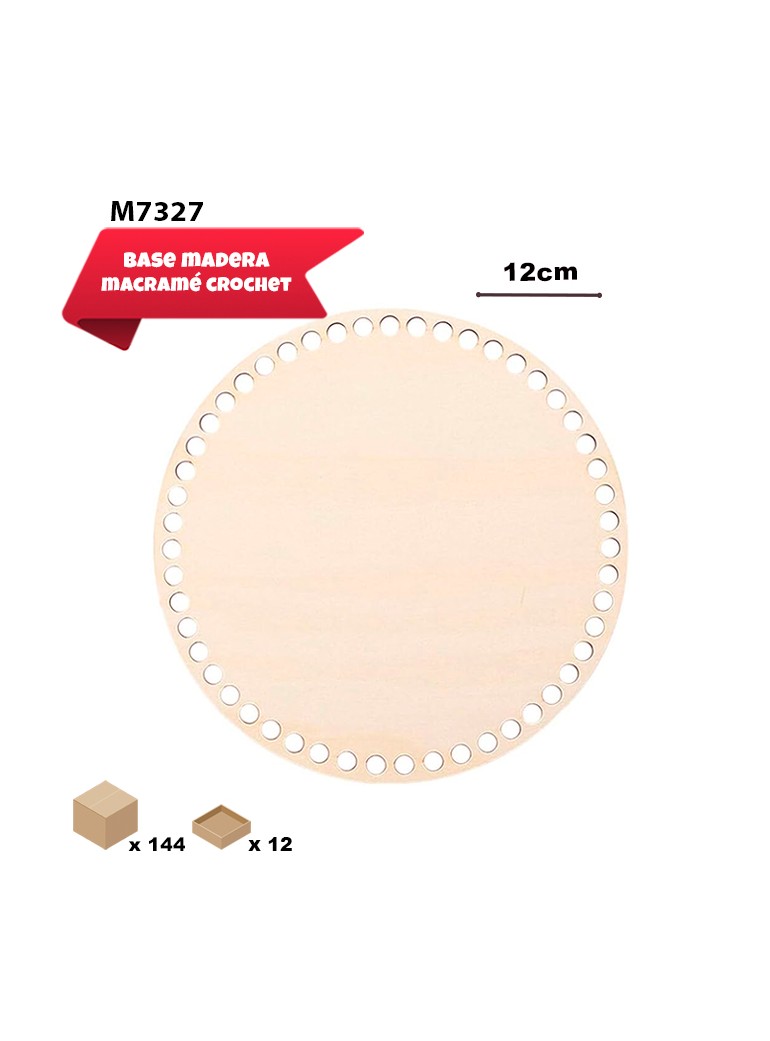 BASE DE MADERA 12CM MACRAMÉ...