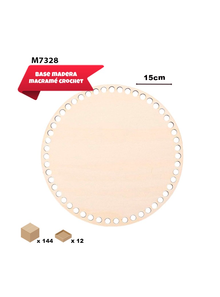 BASE DE MADERA 15CM MACRAMÉ...