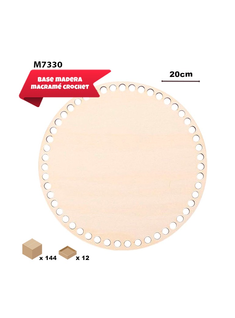 BASE DE MADERA 20CM MACRAMÉ...