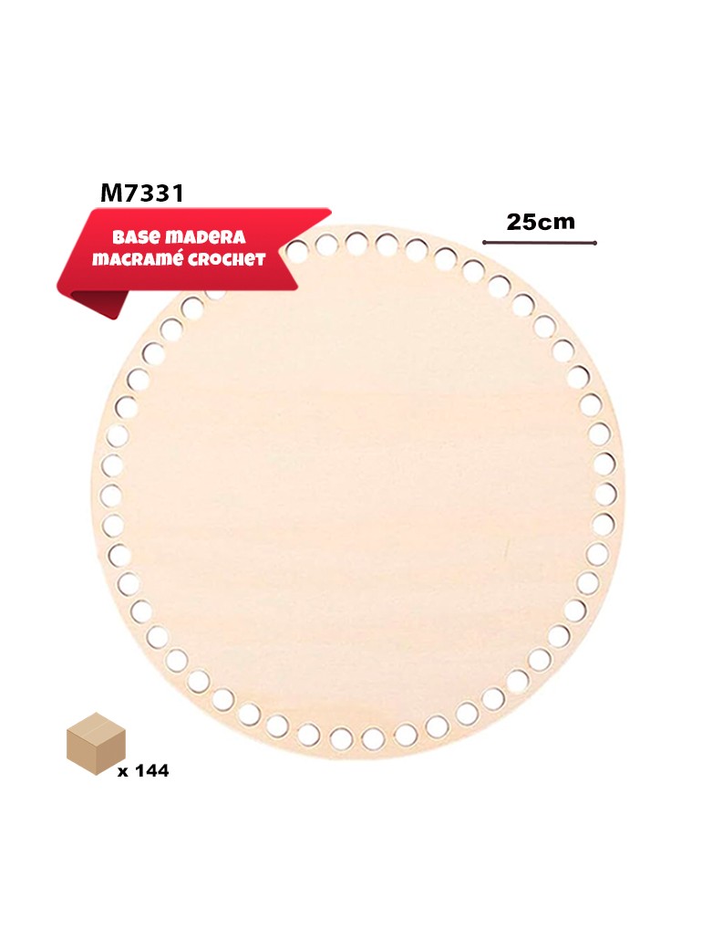 BASE DE MADERA 25CM MACRAMÉ...
