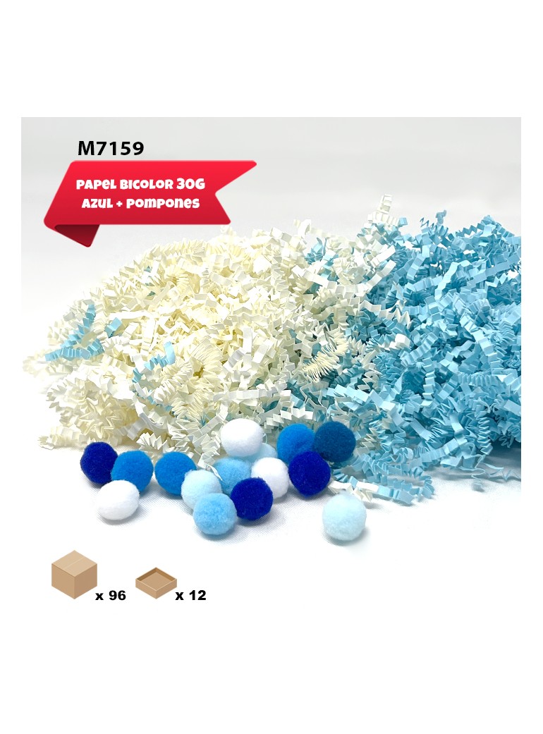 VIRUTAS DE PAPEL AZUL +...