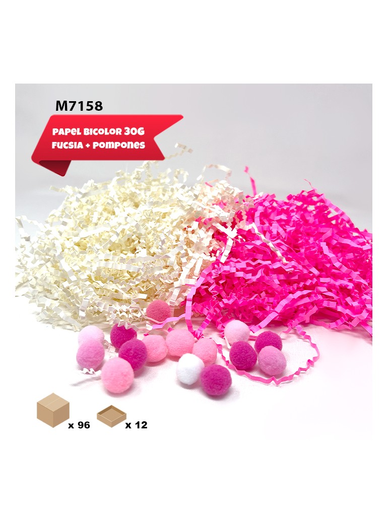 VIRUTAS DE PAPEL FUCSIA +...