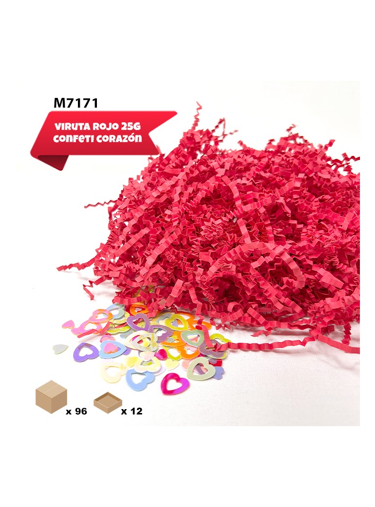 VIRUTAS DE PAPEL ROJO +...
