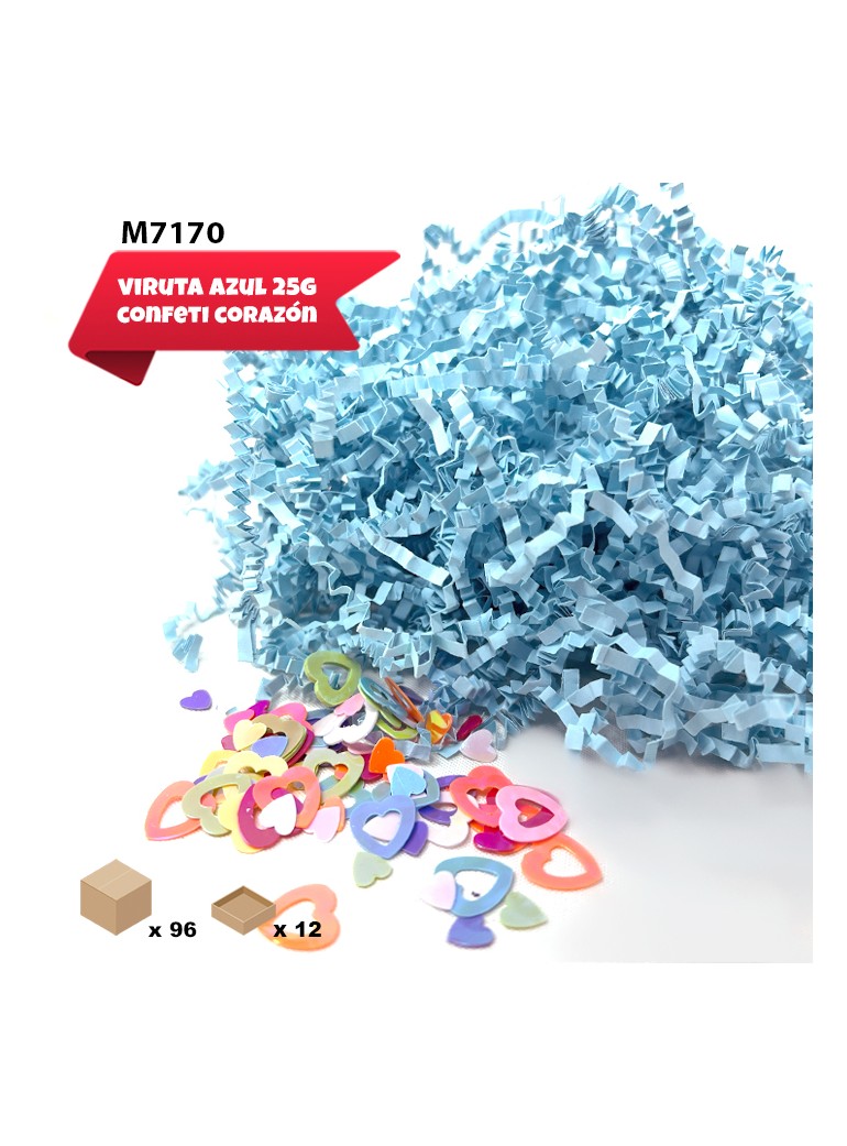 VIRUTAS DE PAPEL AZUL +...
