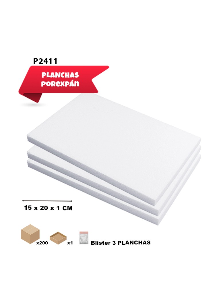 PLANCHA DE POREX 15 X 20 X...
