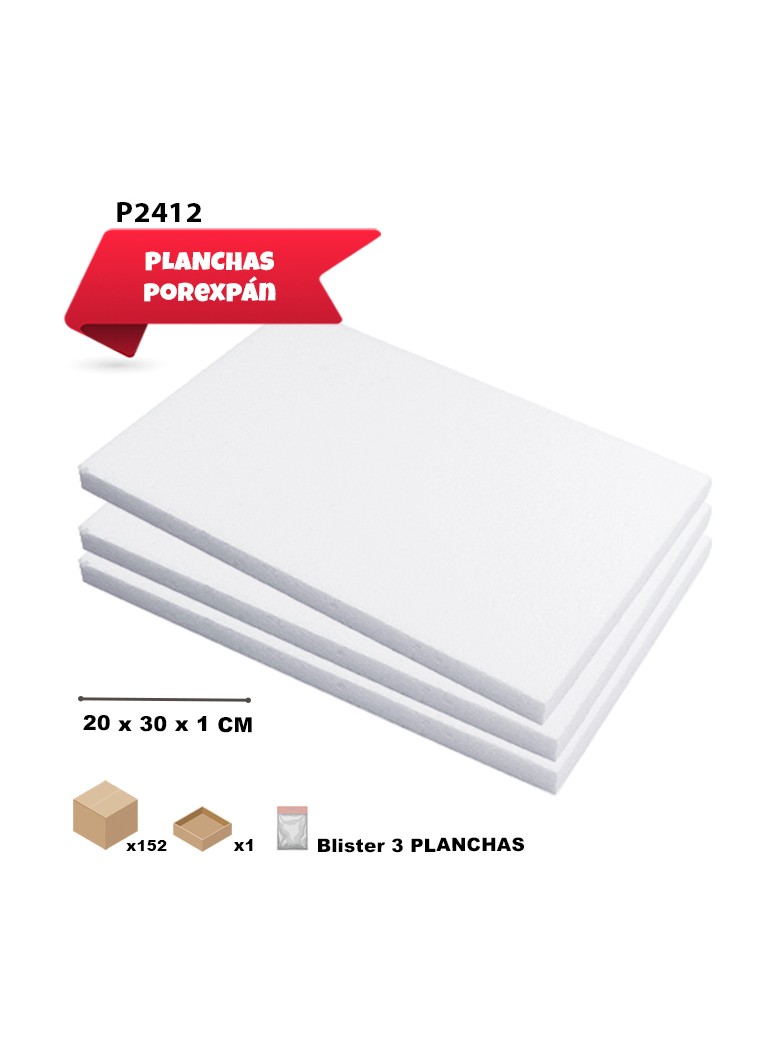 PLANCHA DE POREX 20 X 30 X...