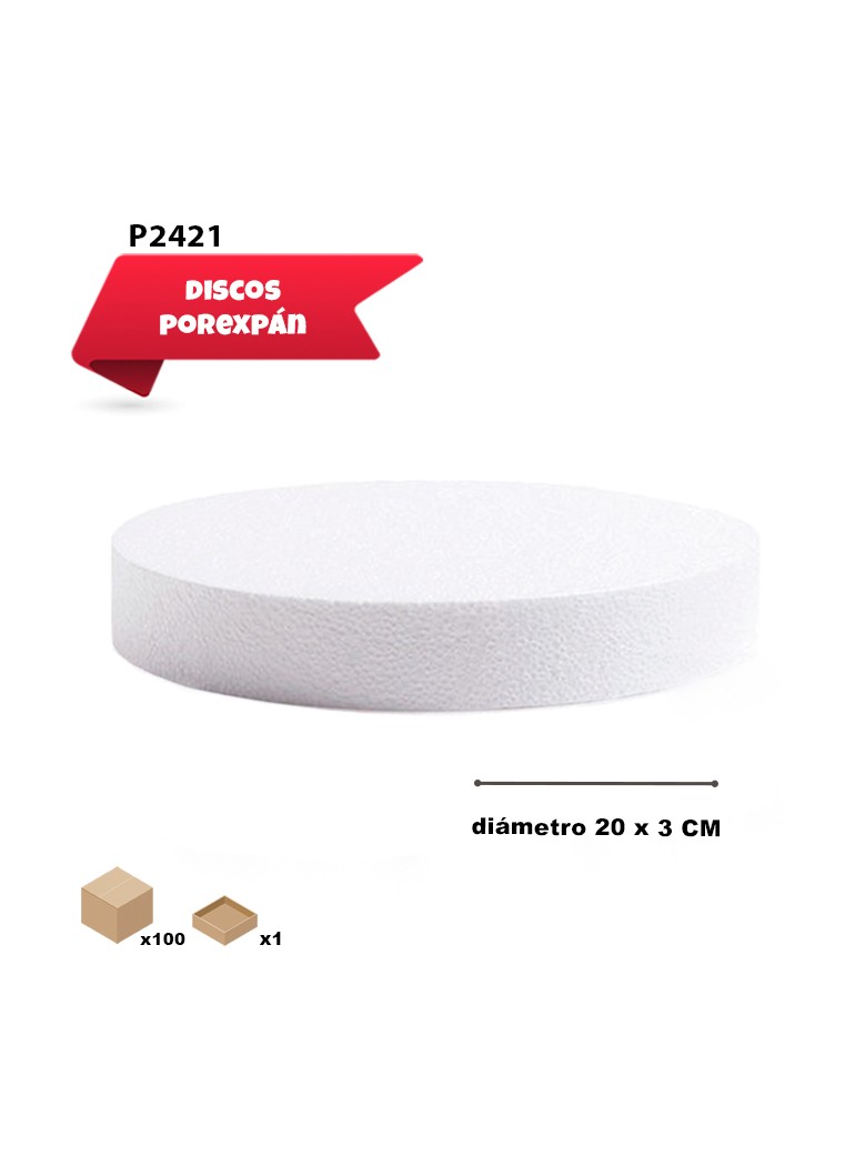 DISCO DE POREX 20 X 3CM 1UD